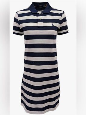 Polo Ralph Lauren Women’s Sz M Striped The Mesh Mini Dress